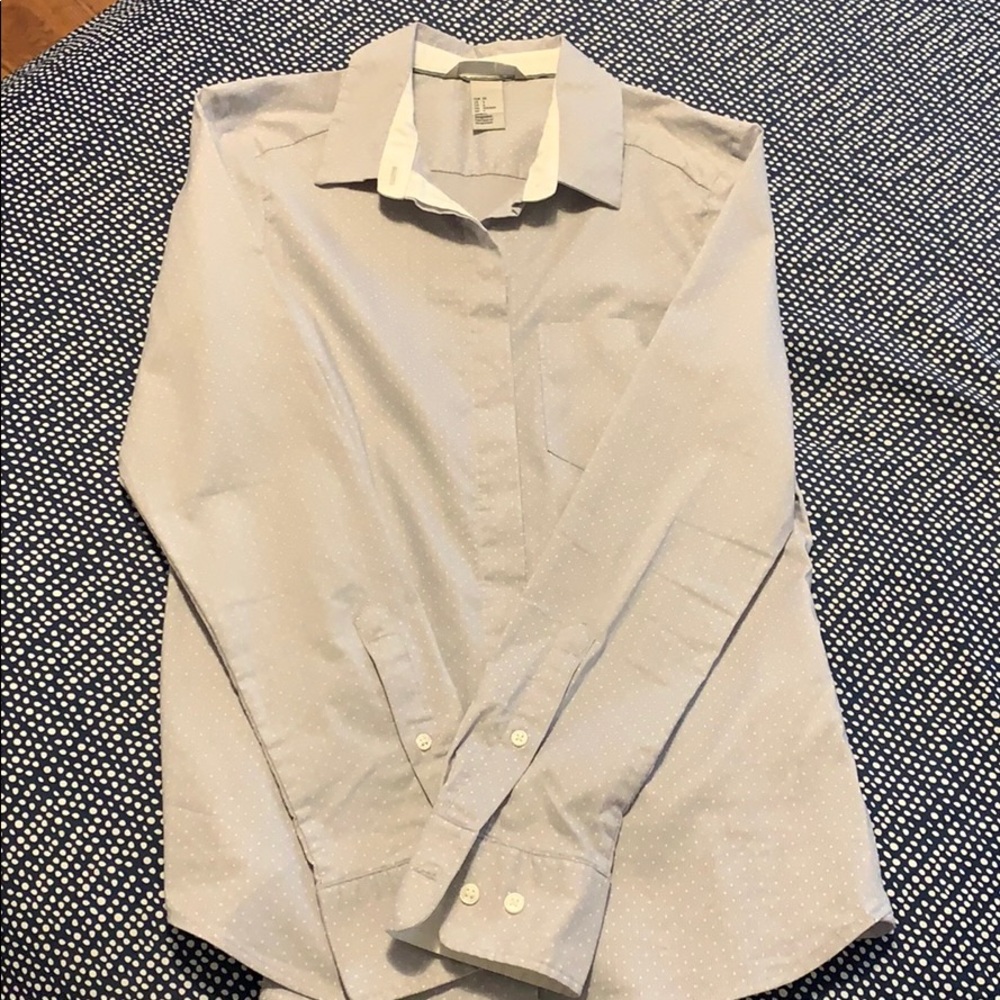 Grey button up dress shirt